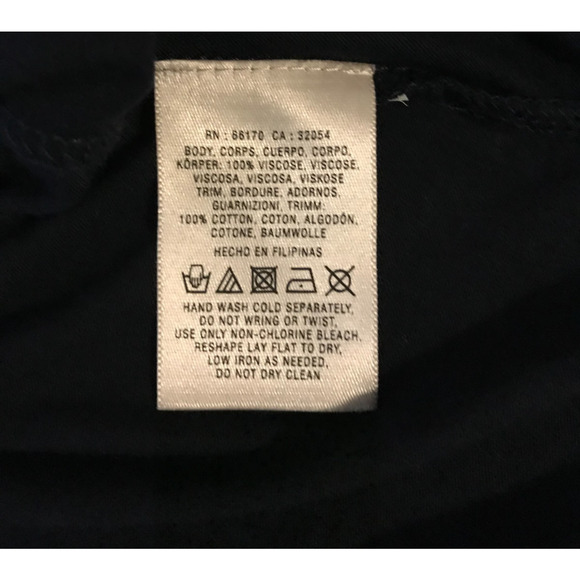 Anthropologie Leifnotes Navy Blue Scalloped Rope Tank Top - Size Small - Picture 7 of 8